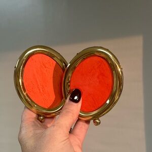 Vintage Pair of 2 by 3 brass oval picture frame